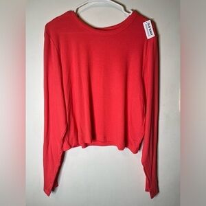 Old navy coral long sleeve top size 2XL